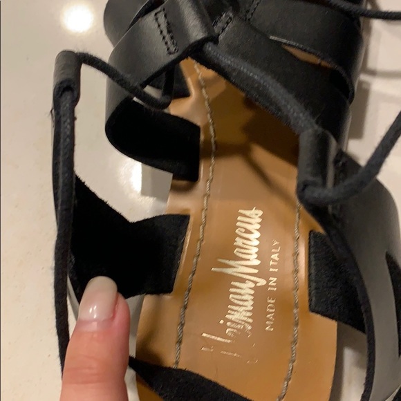 Black lace up sandals - Picture 5 of 5